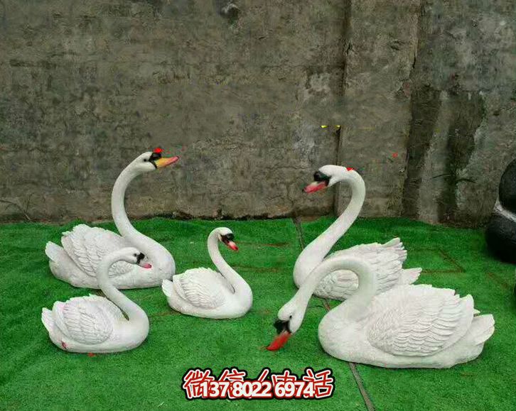 雕塑仿真天鵝，裝飾庭院、酒店、別墅等空間