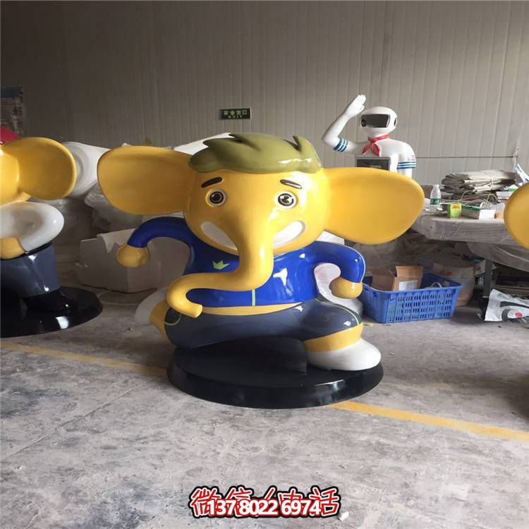 戶(hù)外玻璃鋼大象雕塑