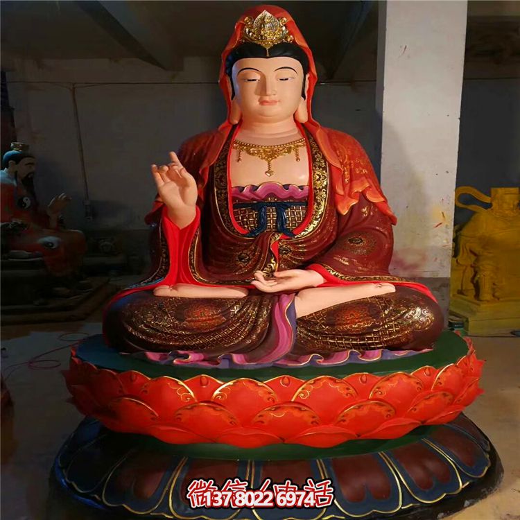 巨型彩繪觀(guān)音玻璃鋼雕塑——點(diǎn)綴景區(qū)與寺廟