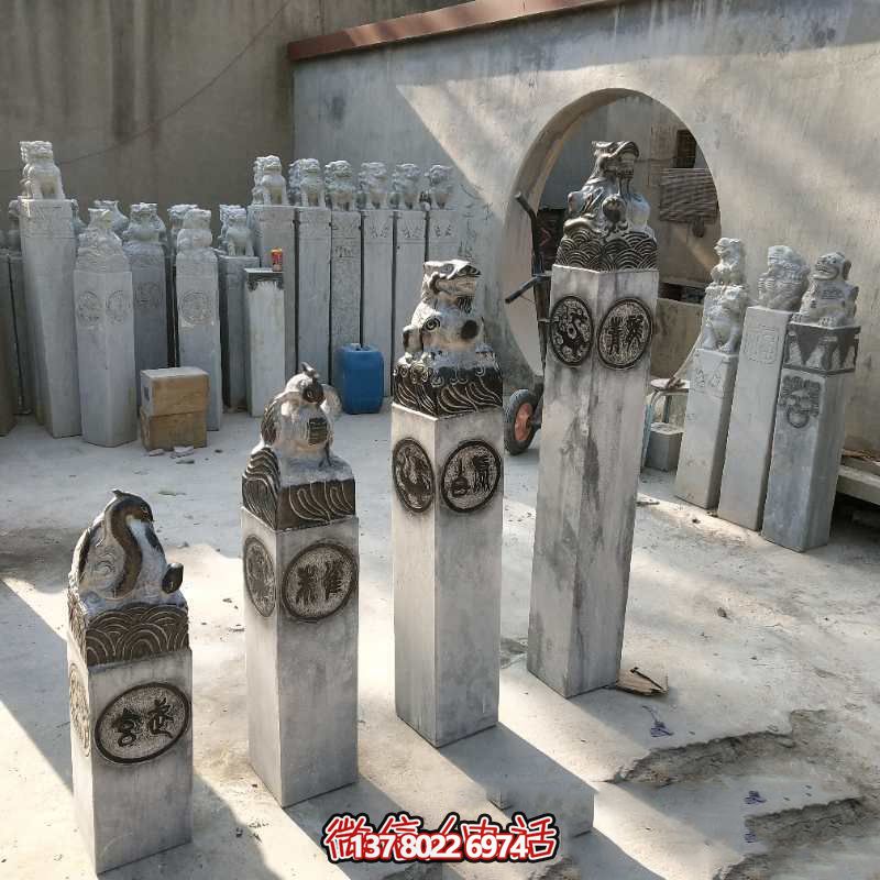 四神馬柱拴,融匯大理石精致雕塑,為園林景觀裝點增添濃濃韻味 四神馬柱拴,融匯大理石精致雕塑,為園林景觀裝點增添濃濃韻味