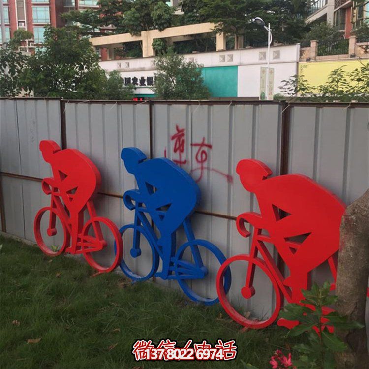自行車(chē)雕塑——不銹鋼戶外運(yùn)動(dòng)裝飾