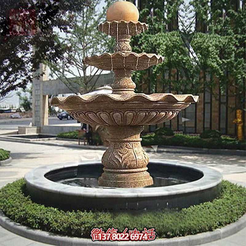 多層景觀噴泉石雕，為學(xué)院增添獨(dú)特的個性