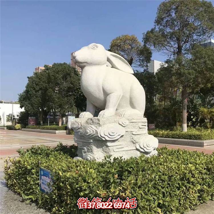 精美十二生肖大理石石雕，高端戶外園林裝飾
