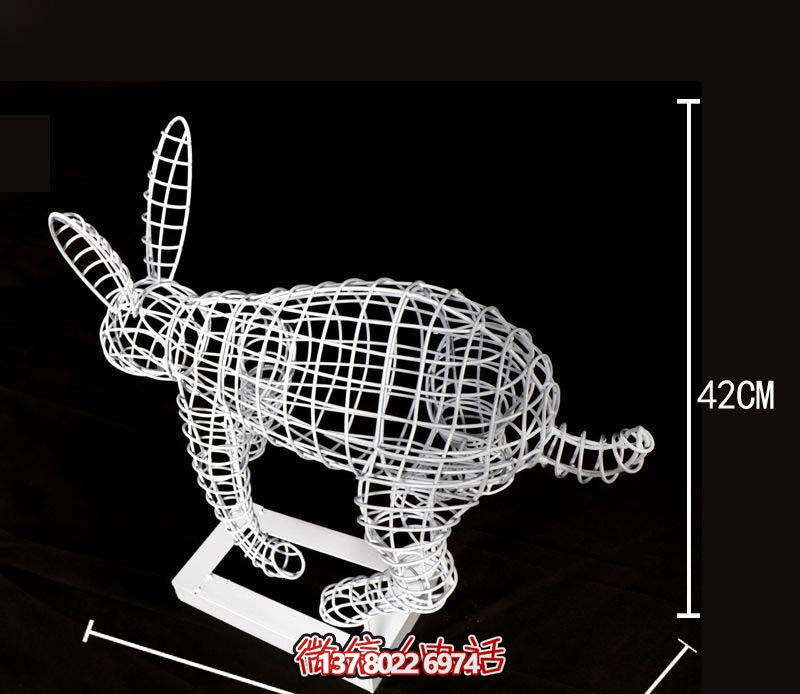 鏤空不銹鋼兔子雕塑，為您的室內(nèi)裝飾添彩