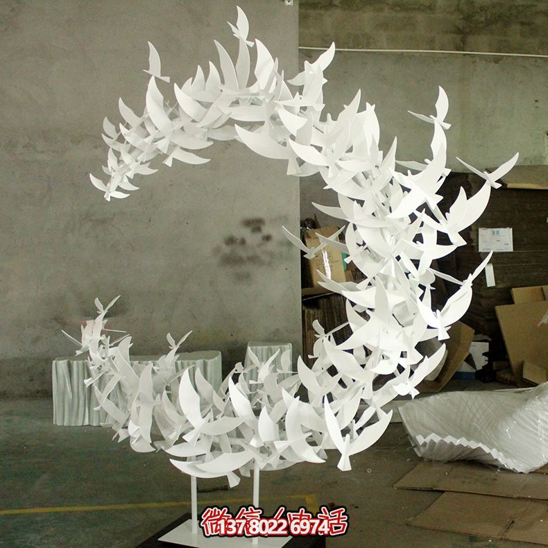玻璃鋼雕塑擺件裝飾品，創(chuàng)意抽象鴿子裝飾室內(nèi)別墅
