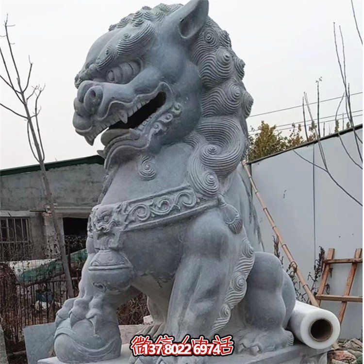 豪華庭院大型獅子雕塑，招財進寶，鎮宅門口裝飾