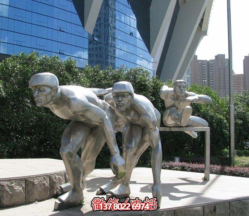 不銹鋼拋光跨欄運(yùn)動主題雕塑 不銹鋼拋光跨欄運(yùn)動主題雕塑