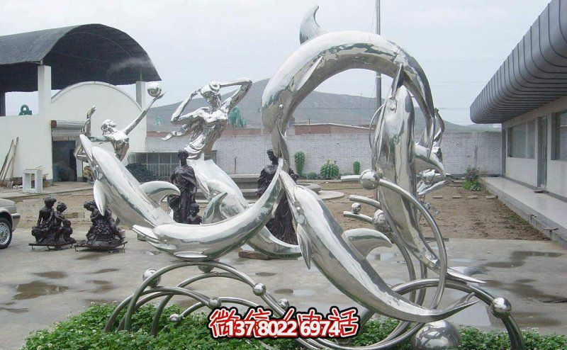 一群活躍海豚,為游樂園帶來更多樂趣——不銹鋼海豚雕塑 一群活躍海豚,為游樂園帶來更多樂趣——不銹鋼海豚雕塑