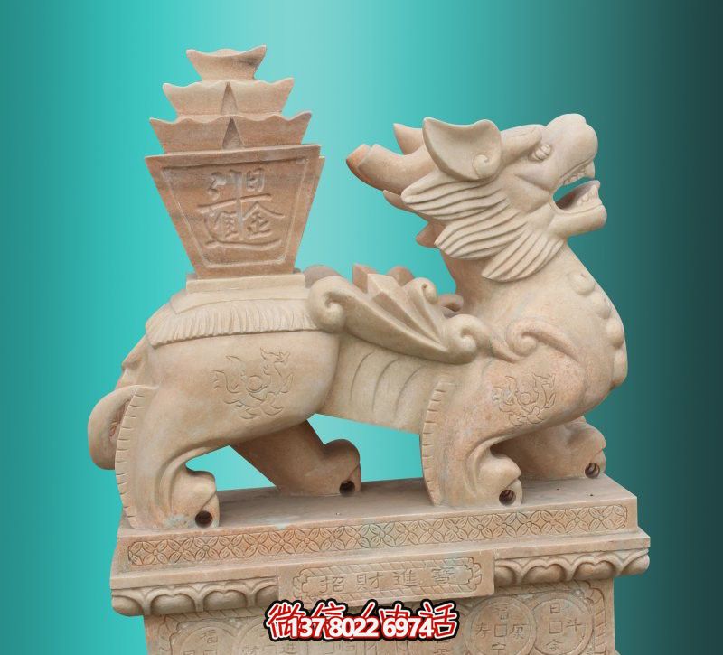古典雕塑,貴族庭院裝飾大理石石雕貔貅 古典雕塑,貴族庭院裝飾大理石石雕貔貅