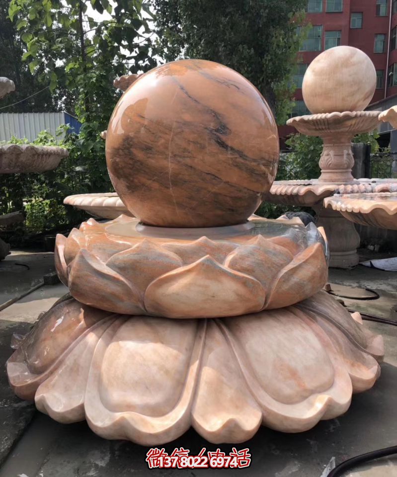 萬象景觀石雕——融合晚霞紅、蓮花風水球、雕塑別墅，讓您的景觀更加美麗
