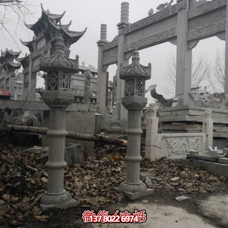 精美石雕創(chuàng)意石燈，提升庭院景觀美感