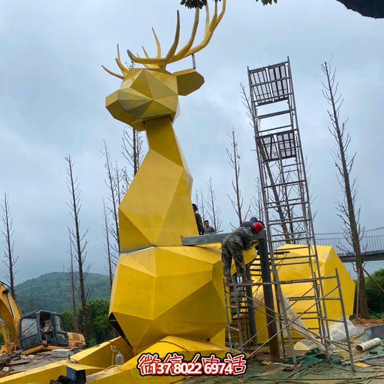 大型梅花鹿雕塑，點亮公園廣場景觀