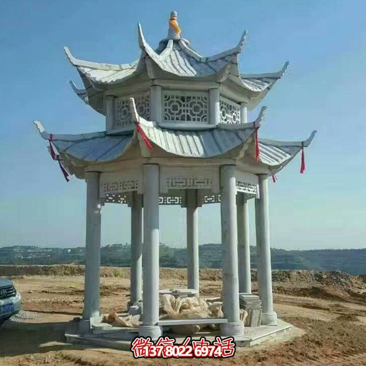 中式雙層涼亭，傳承傳統(tǒng)文化美學(xué)