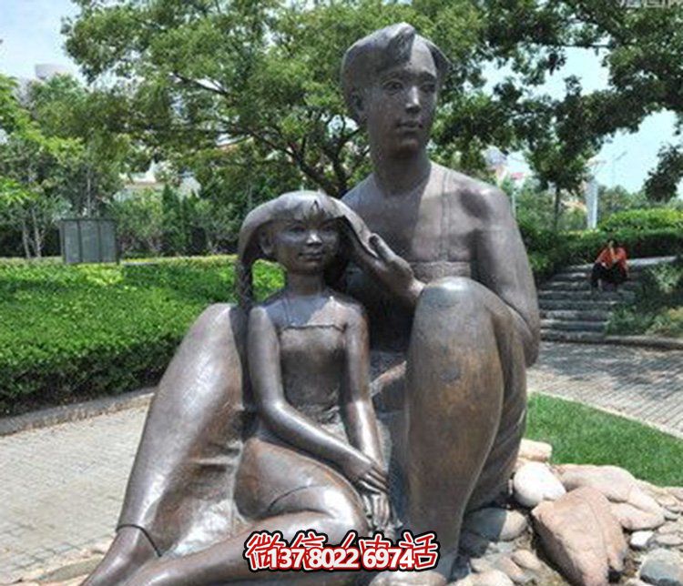 母女情深銅雕塑，傳承傳統文化
