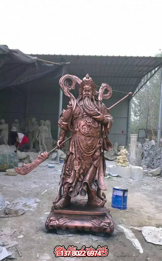 精致典雅的家居神佛關(guān)公銅雕雕塑