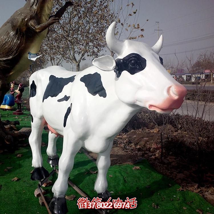 玻璃鋼制仿真奶牛擺件，裝點(diǎn)你的戶外農(nóng)場
