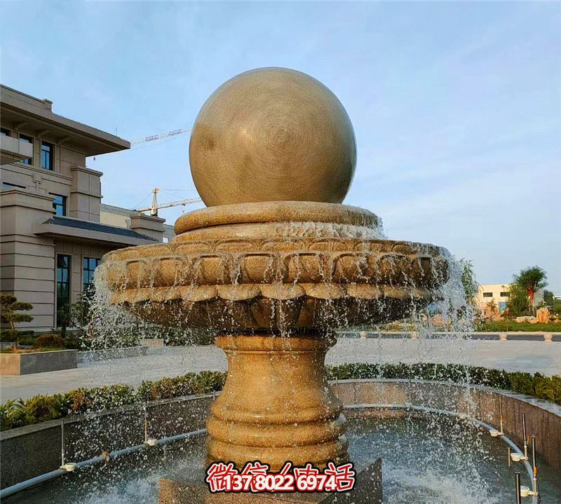 小區(qū)風(fēng)水球大理石噴泉雕塑 小區(qū)風(fēng)水球大理石噴泉雕塑
