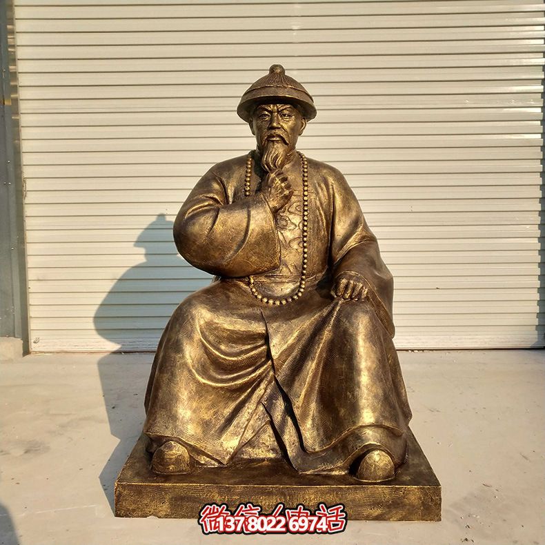 城市景區(qū)歷史文化名人玻璃鋼仿銅林則徐坐姿雕像 城市景區(qū)歷史文化名人玻璃鋼仿銅林則徐坐姿雕像