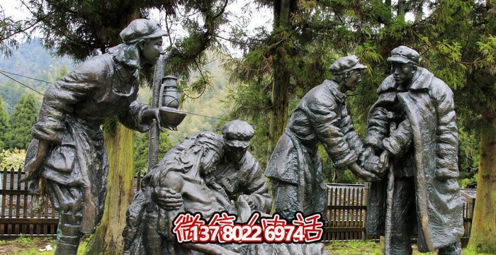 公園銅雕創(chuàng)意救人的紅軍雕塑 公園銅雕創(chuàng)意救人的紅軍雕塑