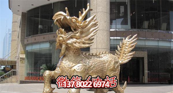 戶外景區(qū)廣場大型動物景觀裝飾品麒麟雕塑