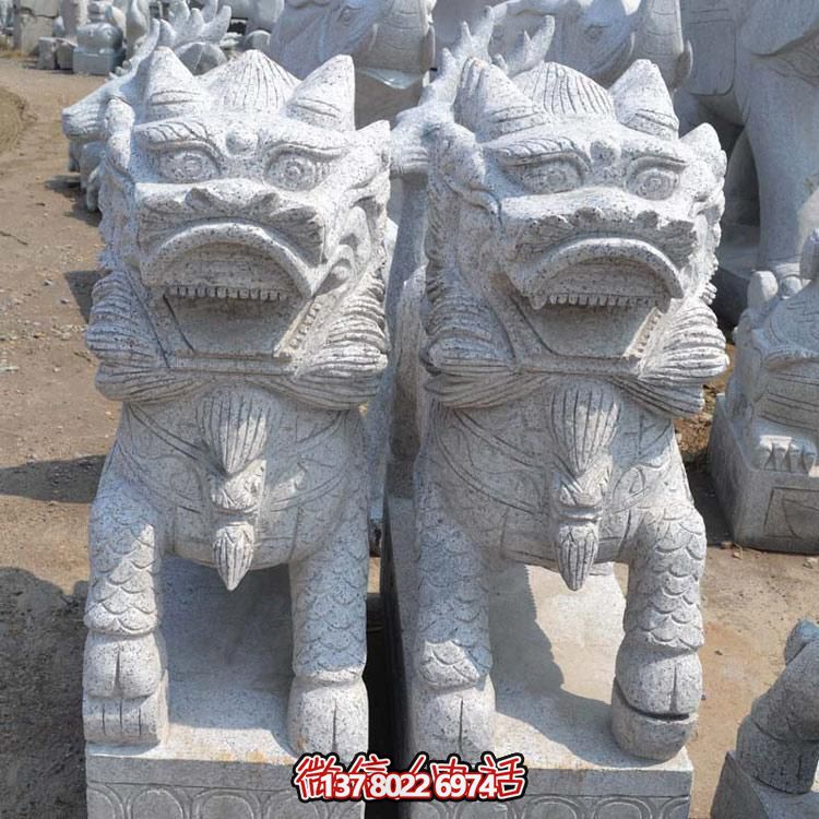 大理石石雕戶外庭院門口鎮宅招財獅子雕塑 大理石石雕戶外庭院門口鎮宅招財獅子雕塑