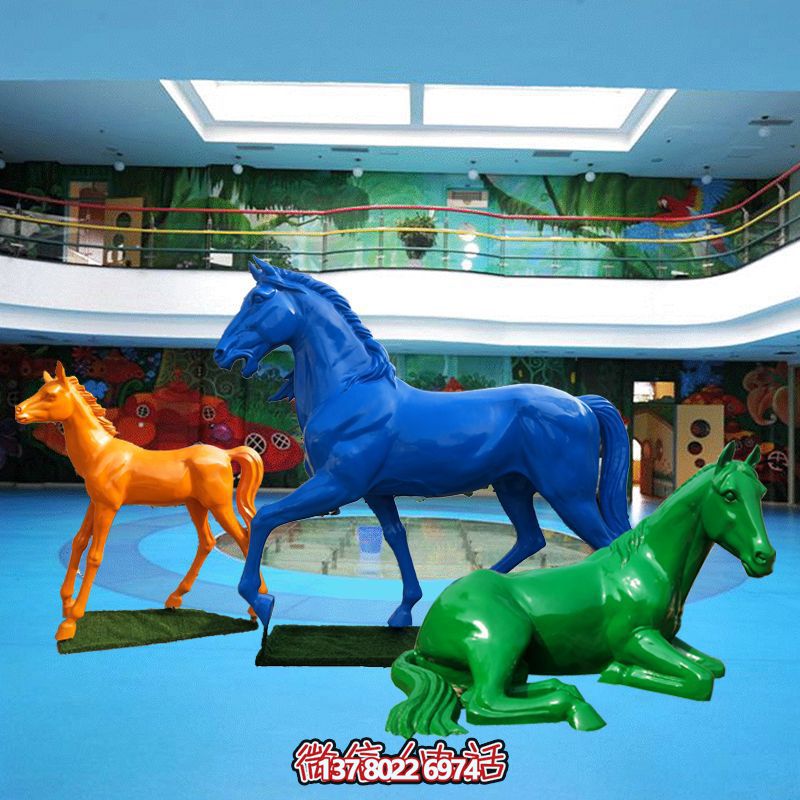 游樂場(chǎng)創(chuàng)意仿真動(dòng)物玻璃鋼彩繪馬雕塑 游樂場(chǎng)創(chuàng)意仿真動(dòng)物玻璃鋼彩繪馬雕塑